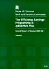 Image for The efficiency savings programme in Jobcentre Plus : second report of session 2005-06, Vol. 1: Report, together with formal minutes