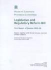 Image for Legislative and Regulatory Reform Bill : first report of session 2005-06, report, together with formal minutes, oral and written evidence