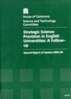 Image for Strategic science provision in English universities