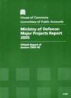 Image for Ministry of Defence : major projects report 2005, fiftieth report of session 2005-06, report, together with formal minutes, oral and written evidence