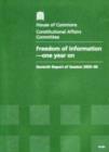 Image for Freedom of information - one year on