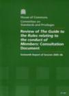 Image for Review of The Guide to the rules relating to the conduct of members : consultation document, sixteenth report of session 2005-06, report and appendix, together with formal minutes