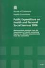 Image for Public expenditure on health and personal social services 2006