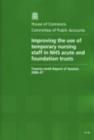 Image for Department of Health : improving the use of temporary nursing staff in NHS acute and foundation trusts, twenty-ninth report of session 2006-07, report, together with formal minutes, oral and written e