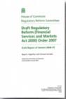 Image for Draft Regulatory Reform (Financial Services and Markets Act 2000) Order 2007 : sixth report of session 2006-07, report, together with formal minutes