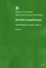 Image for Benefits simplification : seventh report of session 2006-07, Vol. 1: Report, together with formal minutes