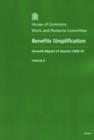 Image for Benefits simplification : seventh report of session 2006-07, Vol. 2: Oral and written evidence