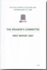 Image for The Speaker&#39;s Committee first report 2007