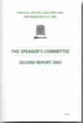 Image for The Speaker&#39;s Committee second report 2007