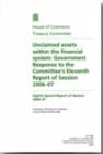 Image for Unclaimed assets within the financial system : Government response to the Committee&#39;s eleventh report of session 2006-07, eighth special report of session 2006-07