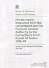 Image for Private equity : responses from the Government and the Financial Services Authority to the Committee&#39;s tenth report of session 2006-07, second special report of session 2007-08