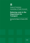 Image for Reducing costs in the Department for Transport