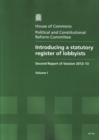 Image for Introducing a statutory register of lobbyists