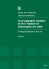 Image for Post-legislative scrutiny of the Freedom of Information Act 2000