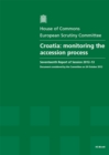 Image for Croatia: monitoring the accession process : seventeenth report of session 2012-13, document considered by the Committee on 24 October 2012, report, together with formal minutes