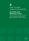 Image for Economic and monetary union : twenty-fourth report of session 2012-13, documents considered by the Committee on 12 December 2012, report, together with formal minutes