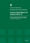 Image for Twenty-third report of session 2012-13