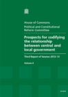 Image for Prospects for codifying the relationship between central and local government