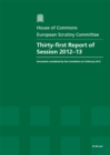 Image for Thirty-first report of session 2012-13 : documents considered by the Committee on 6 February 2013, report, together with formal minutes