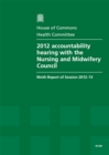 Image for 2012 accountability hearing with the Nursing and Midwifery Council
