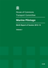 Image for Marine pilotage : ninth report of session 2012-13, Vol. 1: Report, together with formal minutes, oral and written evidence