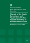 Image for The role of the Charity Commission and &quot;public benefit&quot;