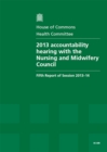 Image for 2013 accountability hearing with the Nursing and Midwifery Council