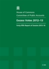 Image for Excess votes 2012-13 : forty-fifth report of session 2013-14, report, together with formal minutes
