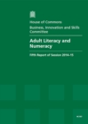 Image for Adult literacy and numeracy : fifth report of session 2014-15, report, together with formal minutes relating to the report
