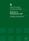 Image for Business in Westminster Hall