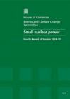 Image for Small nuclear power : fourth report of session 2014-15, report, together with formal minutes relating to the report