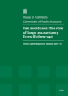 Image for Tax avoidance : the role of large accountancy firms report (follow-up), thirty-eighth report of session 2014-15, report, together with the formal minutes relating to the report