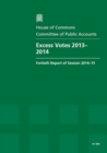 Image for Excess votes 2013-14 : fortieth report of session 2014-15, report, together with the formal minutes relating to the report
