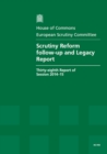 Image for Scrutiny reform follow-up and legacy report : thirty-eighth report of session 2014-15, report, together with formal minutes relating to the report