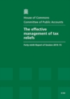 Image for The effective management if tax reliefs