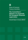 Image for The Committee&#39;s Opinion on Proposals for European Financial Supervision