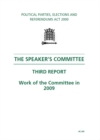 Image for The Speaker&#39;s Committee : third report 2009, work of the Committee in 2009