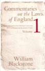 Image for Commentaries on the Laws of England, Volume 1 : A Facsimile of the First Edition of 1765-1769