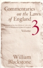 Image for Commentaries on the Laws of England, Volume 3 : A Facsimile of the First Edition of 1765-1769