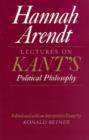 Image for Lectures on Kant&#39;s political philosophy