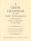 Image for Greek Grammar of the New Testament and Other Early Christian Literature