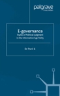 Image for E-governance: Styles of Political Judgement in the Information Age Polity