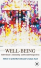 Image for Well-being  : individual, community and social perspectives