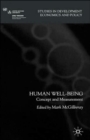 Image for Human well-being  : concept and measurement
