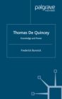 Image for Thomas De Quincey: knowledge and power