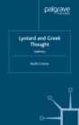 Image for Lyotard and Greek thought: sophistry