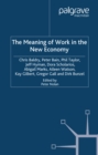 Image for The meaning of work in the new economy