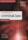 Image for Core Statutes on Criminal Law 2009-2010