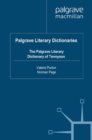 Image for The Palgrave literary dictionary of Tennyson