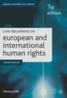Image for Core Documents on European and International Human Rights